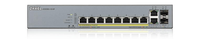 Picture of POE switch ZYXCEL 8-POE GS1350-12HP