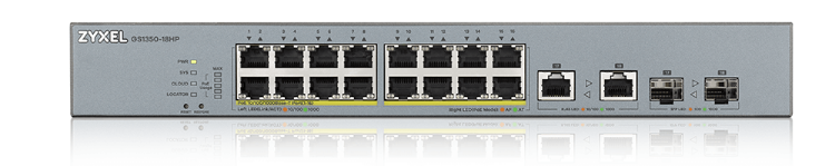 Picture of POE switch ZYXCEL 16-POE GS1350-18HP