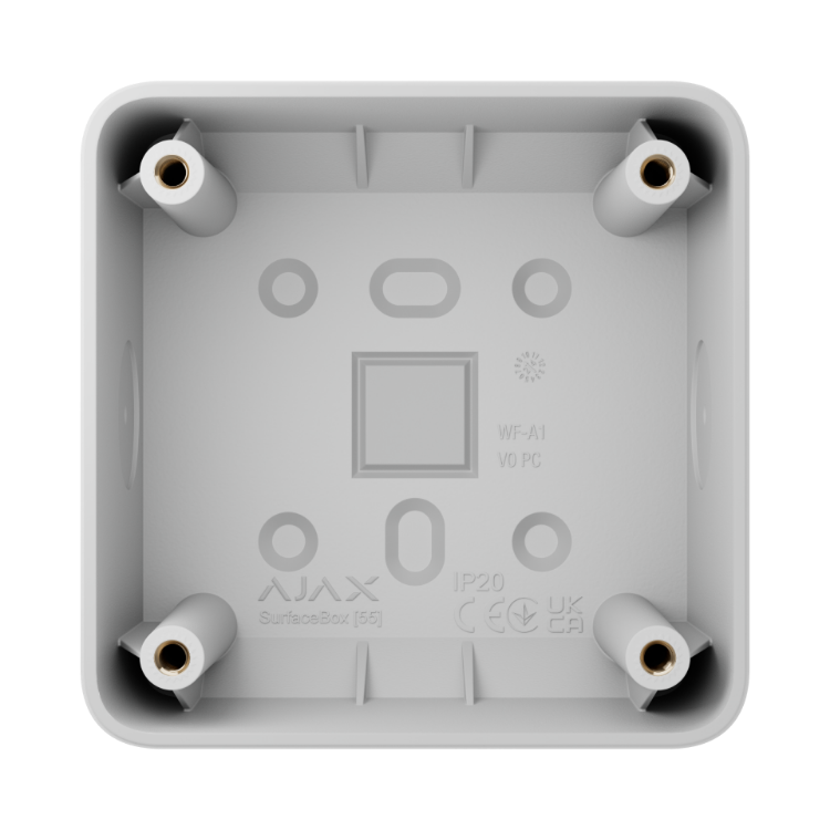 Pilt Alustoos Ajax SurfaceMounting box, valge